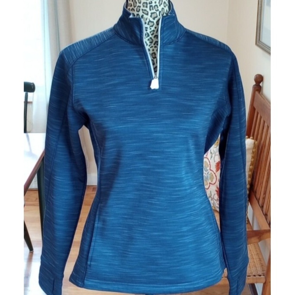 Majestic Thermabase Ladies 1/4 Zip Pullover Size:S Color:Blue NWOT